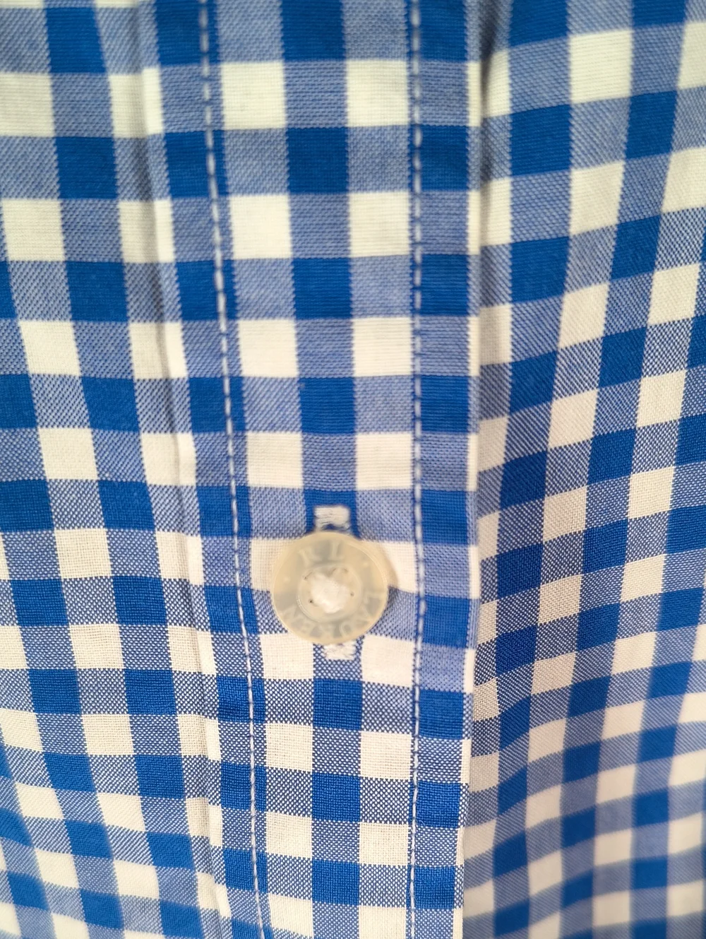 Lauren Ralph Lauren Blue Gingham Button-Down Shirt Cotton XL - Picture 4 of 9